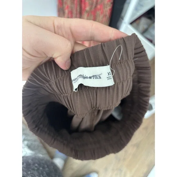 Abercrombie & Fitch Joggers Pants Women's Drawstring Brown Size XS Athleisure‎ - Picture 5 of 6